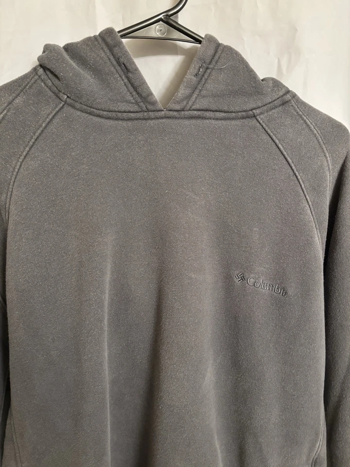 Sudadera vintage Columbia negra descolorida para hombre talla grande Foto 3 de 4