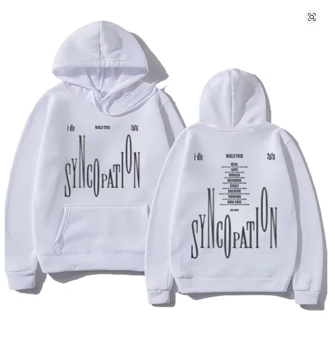 I-DLE SYNCOPATION WORLD TOUR 2026 HOODIE KPOP COTTON STREETWEAR (G