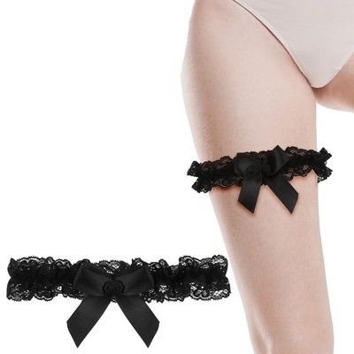 Wedding Garter for Bride, Black Garter Belt with Bowknot, Wedding Garters