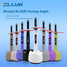 Dental Wireless LED Curing Light 1s/2mm Resin Curing Machine 800-2400 mW/cm² New