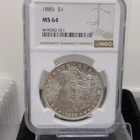 New Listing1885 Morgan Dollar $1 NGC MS 64 Silver Coin Philadelphia Mint Uncirculated