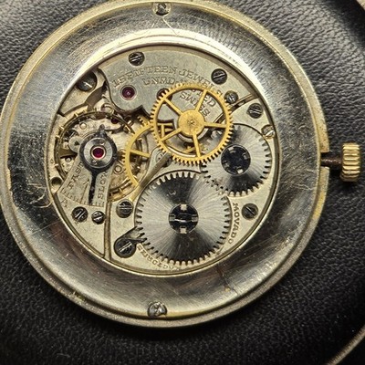 Movado Unknown Cal. Tiffany & Co Dial Vintage Watch Movement. Not Running. As Is