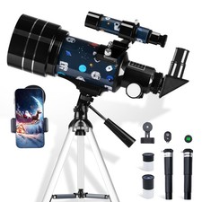 Telescope for Adults Astronomy, 70mm Aperture 300mm Focal Length Portable Ast...