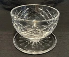 Vintage Waterford Cut Crystal Tyrone Footed Dessert Bowl Ice Cream Dish