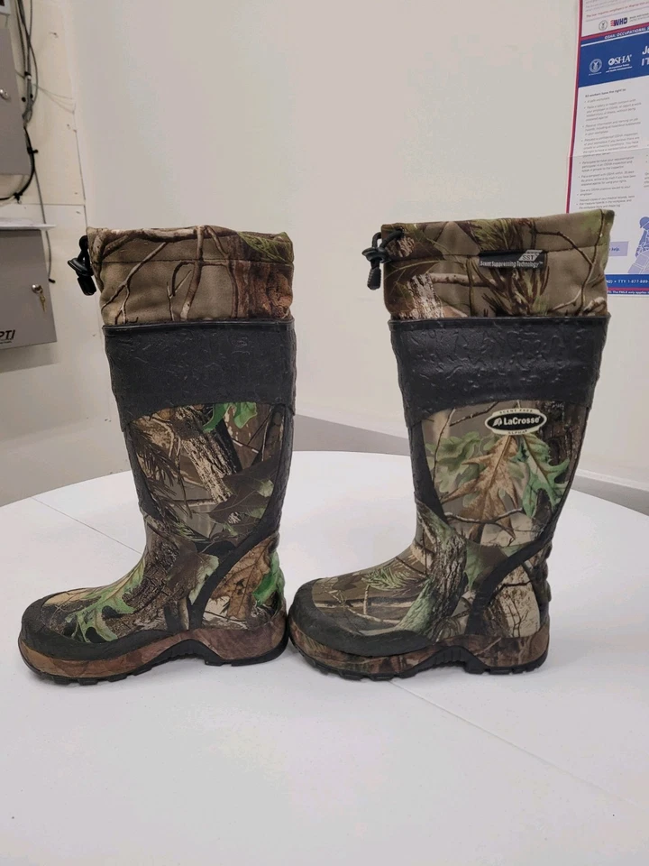 LaCrosse Hunting Boots EUC Alpha Scent SST 18in Tree Camo 201600 Mens US 7  - Image 2 of 4