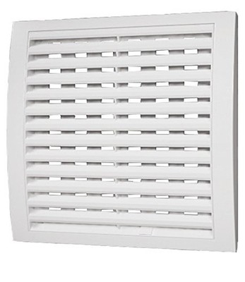 ERA 150x150mm Regulierbares LÜFTUNGSGITTER, Weiß, Kunststoff, Kind, Verschlie...