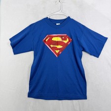 Vintage Superman T Shirt Mens XL Blue Waner Bros Studio 90s Made In USA