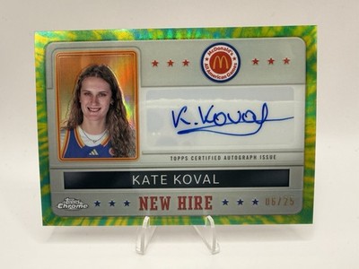 2024 Topps Chrome McDonald's All American - Kate Koval New Hire Tie-Dye Auto /25