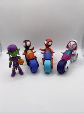 Spidey and His Amazing Friends Motorcycle Spin, Ghost,  Spidey  Green Goblin