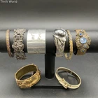 Vintage Costume Jewelry Lot 8 Bracelets Cuffs Bangles Filigree Art Deco