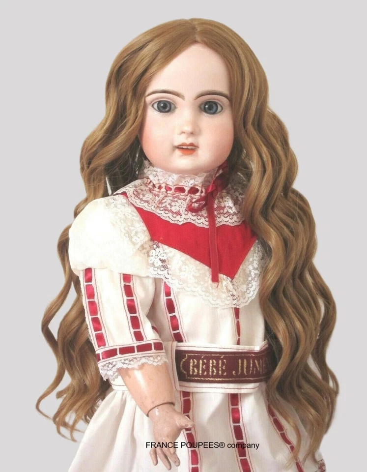 Perruque Jumeau® poupée ancienne Française, Allemande XIXème-Tête38/40cm (15") - Photo 3/4