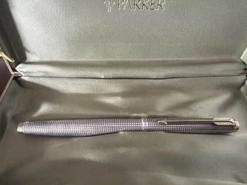 Parker 75 Stift Füllfederhalter Silber Sterling Sonnet Ciselè Feder Gold XF - Bild 2 von 4