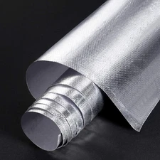 BBTO Aluminized Fiberglass Heat Shield Tape - Adhesive Backed Auto Use Protec...