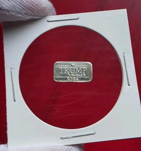 2024 Donald Trump "Four More in '24" - 1 gram .999 Fine SILVER Bar Ingot Coin