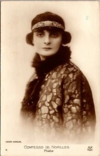 COMTESSE DE NOAILLES, POET, NOVELIST, FEMINIST, ALFRED NOYER,BY HENRI MANUEL :