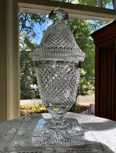 Anglo Irish Cut Glass 9.75" Lidded Urn / Sweetmeat Jar c.1820-1845 - Picture 3 of 12