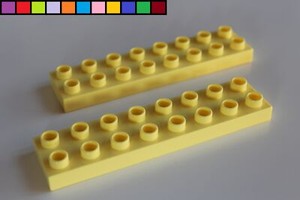 gelb 4 x 8-32 Noppen Lego Duplo Platte 2x Bauplatte gelb 4 x 8-32 Noppen Lego Duplo Platte 2x Bauplatte