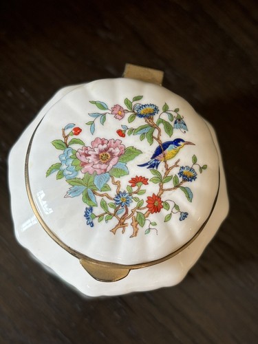 Aynsley Pembroke Vanity Jar With Birds And Floral - Picture 6 of 8