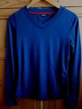 Womens ROHAN Superfine MERINO Union V-Neck Long Sleeve Top / Base Layer - 10