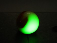 Akro Agate Corkscrew UV Glow Marble Blacklight Approx 5/8" 