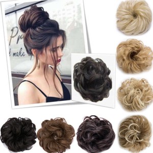 100 Natural Curly Messy Bun Hair Piece 35gr Scrunchie Hair