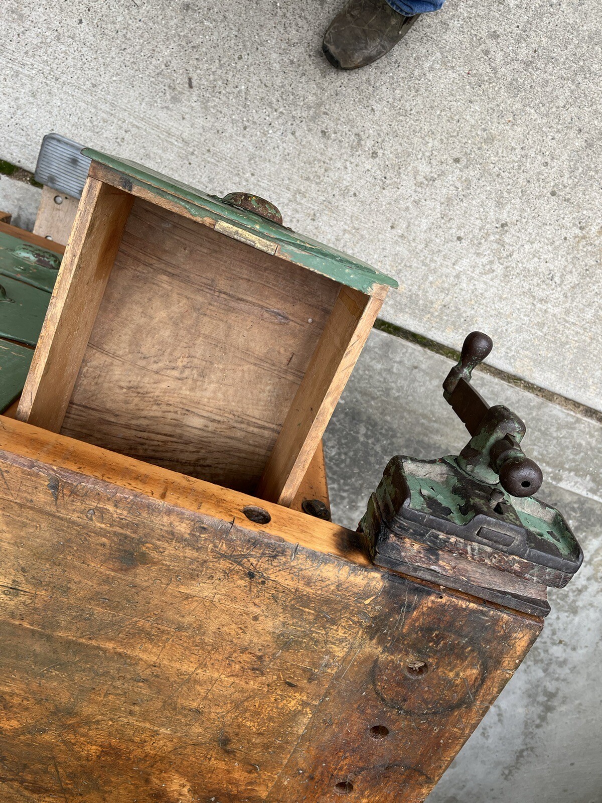 antique carpenters workbench eBay