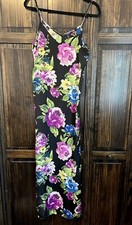 Forever 21 Black Floral Maxi Dress Size M