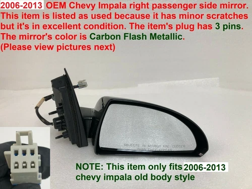 2006-2013 chevy impala right side mirror 20925767 
