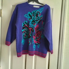 Vintage 80's Alyssa Brooke II BoHo Sweater 40/20W over sized good color
