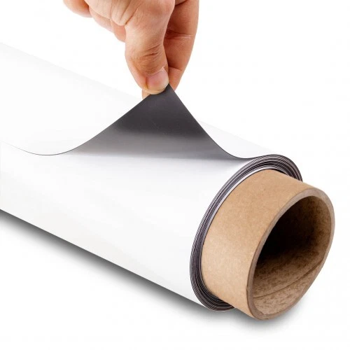 MAGNETS4YOU 1 Meter Magnetfolie weiß beschichtet, Breite 615x0,6 mm für Werbung und Co.