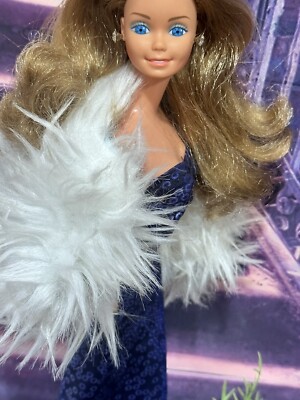 Vintage Fabulous Fur Superstar Barbie Mattel 7093 Taiwan ~ Rare