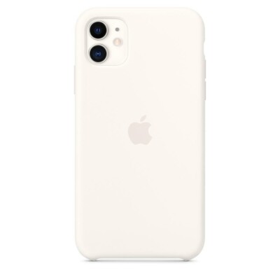 Original Apple iPhone 11 Silikon Cover Case Schutzhülle Hülle Weiß White