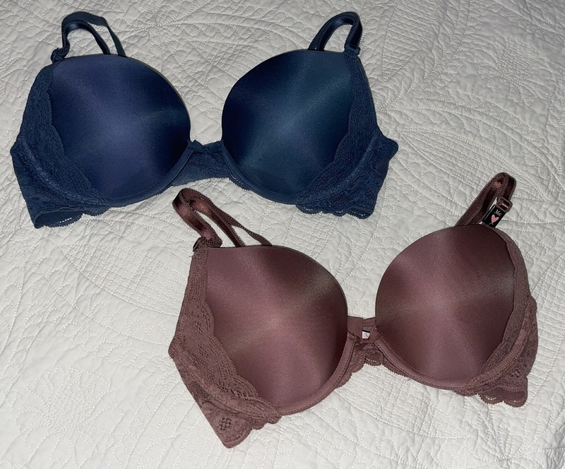Victoria's Secret Dream Angels Push Up Bra~~Lot of 2~~Rose & Periwinkle~36C