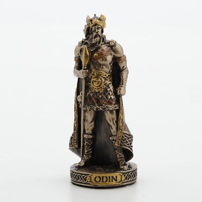 Veronese Design 3 3/8 Inch Odin The Norse All Father Hand Painted Bronze Fini...