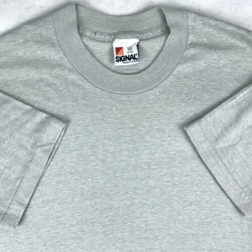Camiseta de colección años 80 BLANCO GRIS DE PUNTO ÚNICO XS suave delgada playa surf - Imagen 1 de 8
