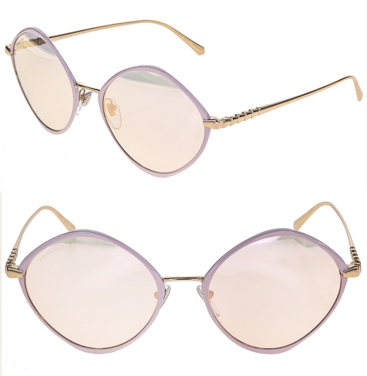 BVLGARI Le Gemme 6186 Pink Enamel 18K Mirrored Gold Plated