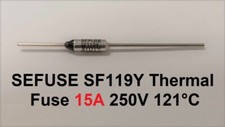 SEFUSE SF119Y Thermal Fuse 15A 250V 121 C New, Ship from California 1 fuse 