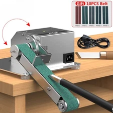 220V Mini Electric Belt Sander DIY Polishing Grinding Machine Sharpening Machine