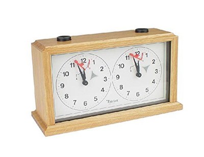 Insa Wooden Mechanical Chess Clock Light Wood
