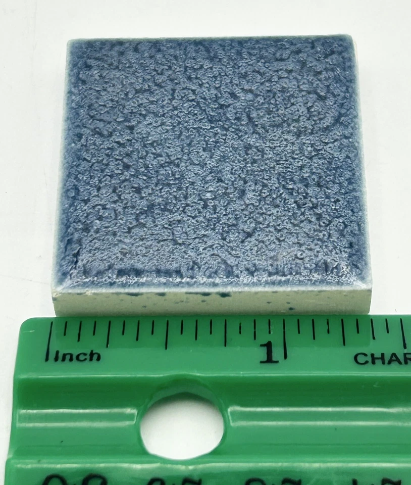 20 pc. Blue Cobalt 1 3/8 Square Ceramic Tile Crystalline American Olean Mosaic - Image 4 of 4