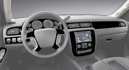 23x For Silverado Sierra 2007-2013 Piano Black Interior Dashboard Console Kits - Picture 2 of 9