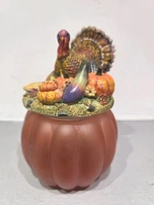 Yankee Popular Creations Candle Votive Jar Topper Thanksgiving Turkey Fall Pumpk