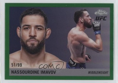 2025 Chrome UFC 1955 Topps Green Refractor 51/99 Nassourdine Imavov #55T-24 0zz3