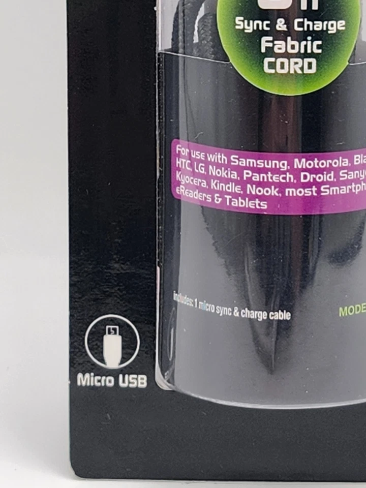 Duracell 6ft Micro USB Charger for Blackberry, Droid, Kindle, LG, Nokia, Nook - Image 3 of 4