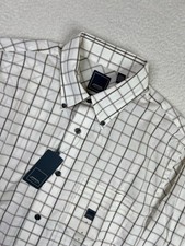 Arrow Dress Shirt Mens 15.5 32/33 White Check Bradstreet Wrinkle Free LS NEW