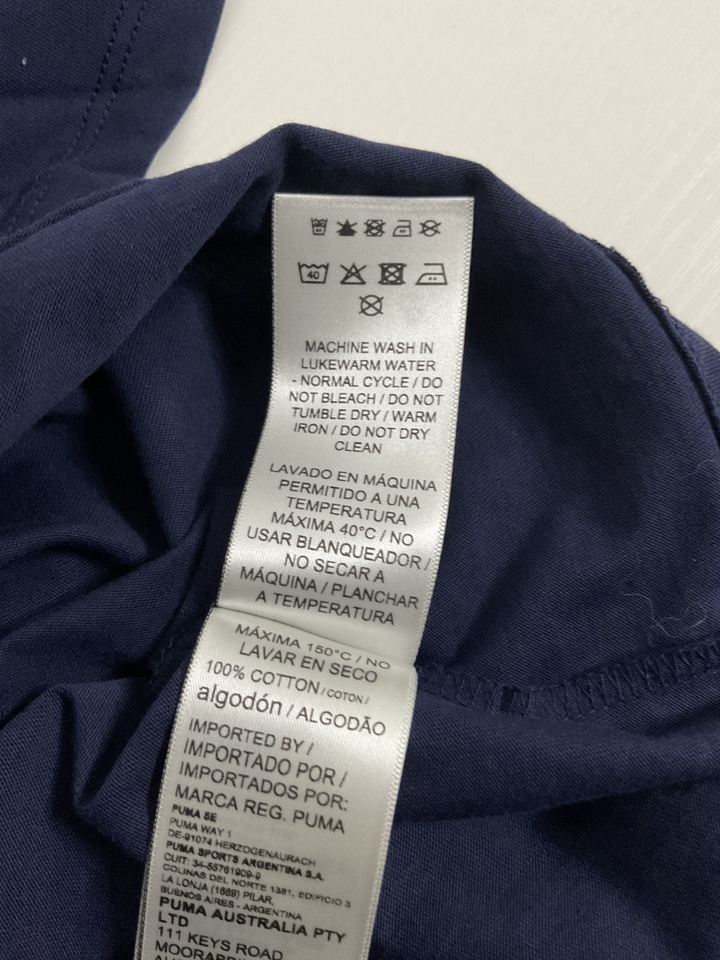 Puma Essentials Women's Big Cat Logo Tee Navy Blue Size XS | eBay