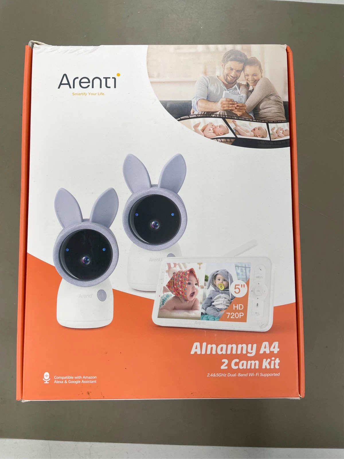 ARENTI Upgraded 720P 5" HD Split-Screen Baby Monitor,4MP 2.4G&5G WiFi Baby Monit