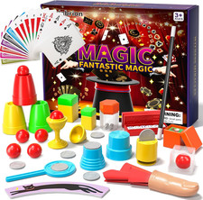 Magic Kit for Kids, 98 Magic Tricks Set for Kids with Magic Wand, Manual and Vid