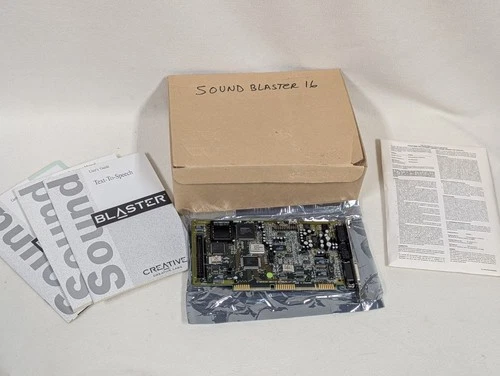 CREATIVE LABS CT2740 SOUND BLASTER 16 4-PORT ISA AUDIO CARD ~ DOCS + SW + OG BOX