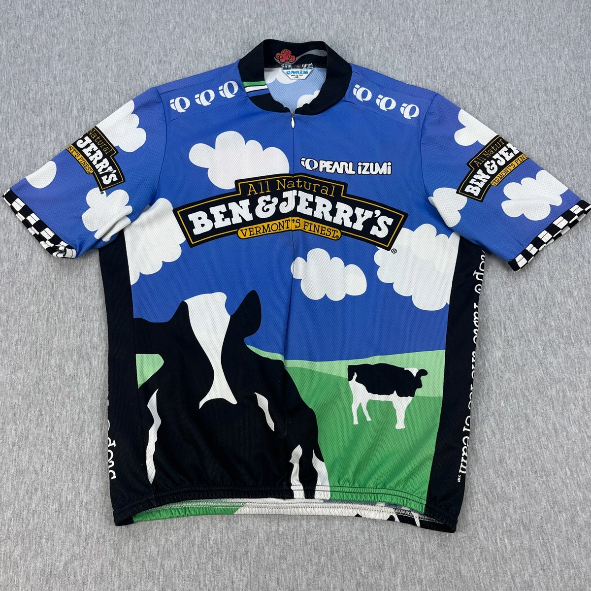 Maillot Cyclisme Vintage Pearl Izumi Homme, Taille S, Multicolore, Fabriqué USA, 100% Polyester, Occasion